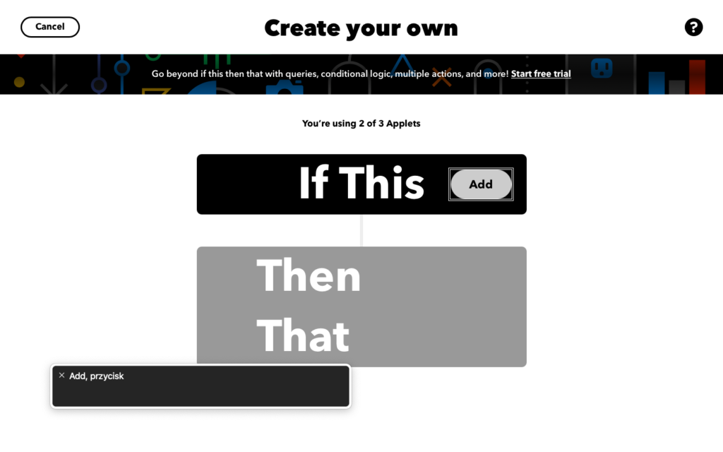 Zrzut ekranu Create your own