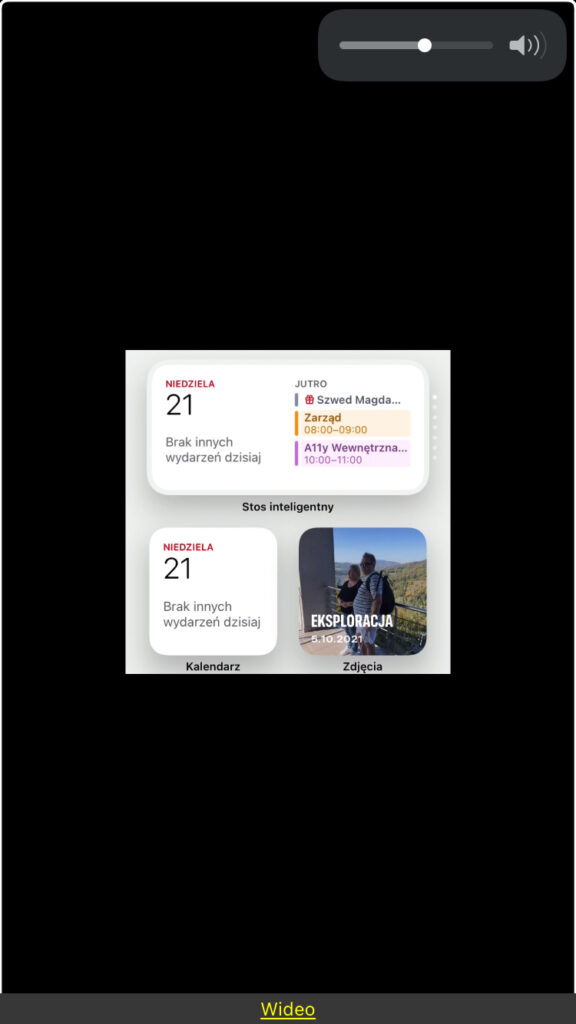 Ekran wyboru widgetów w systemie iOS